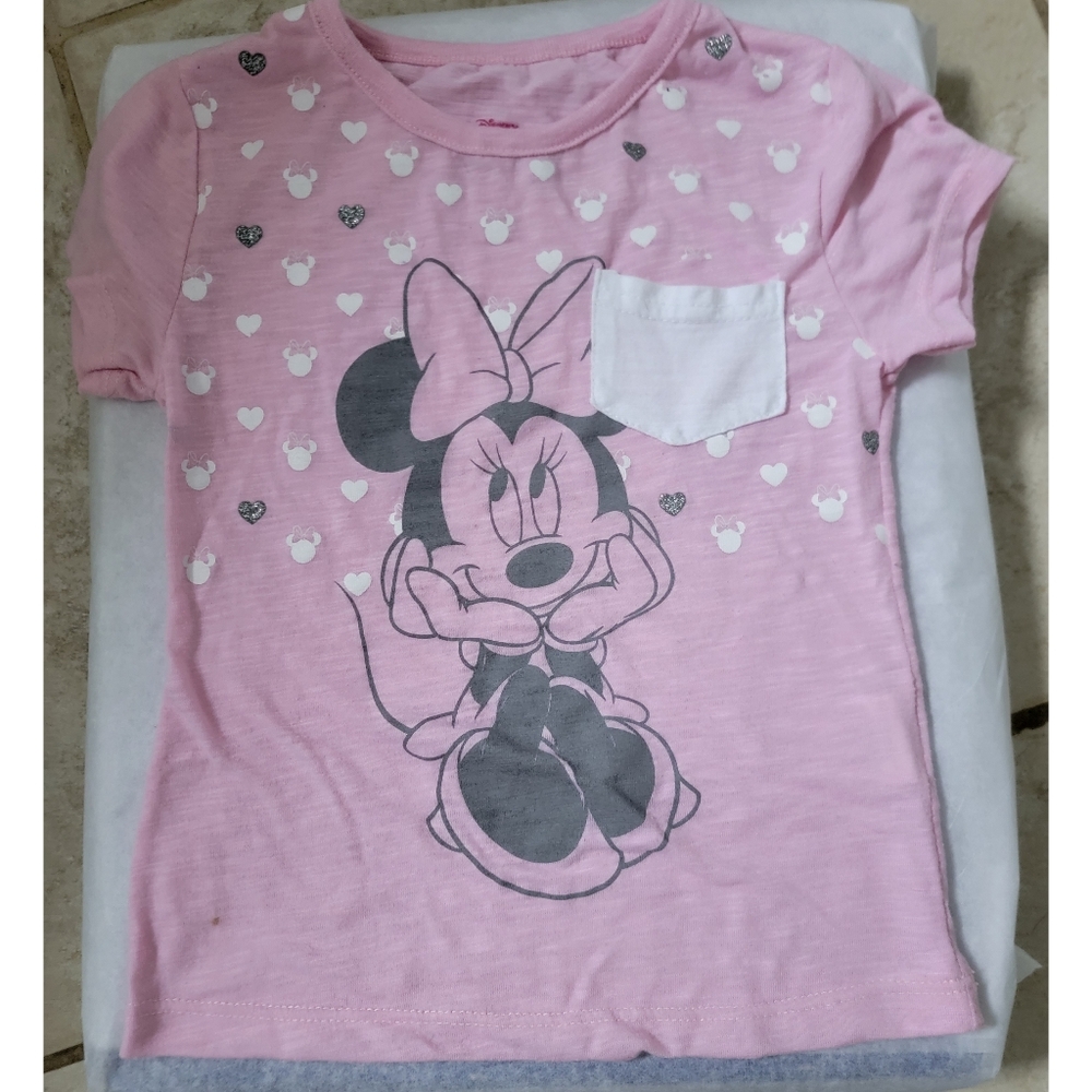 Toddler girl disney minnie mouse short sleeve short
